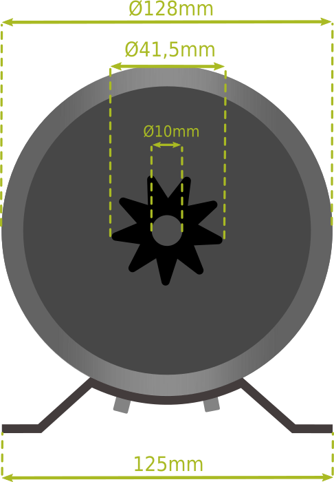 Dimension moteur BLT 500 Dimension moteur BLT 500
