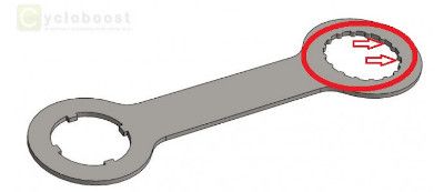 Outil de montage BBS Montage d'un moteur BBS avec un outil de montage BBS