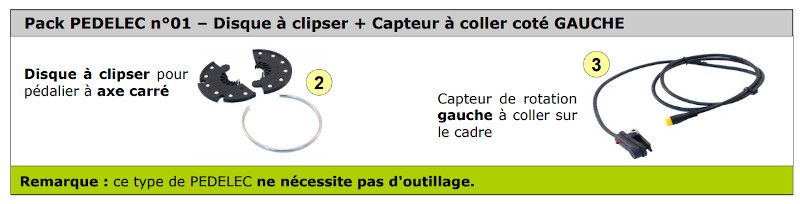 Pedelec n°01 détecteur de pédalage pour vélo électrique
