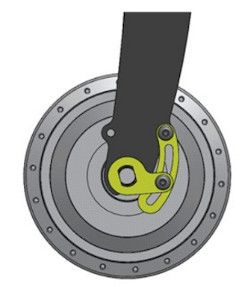 Torque arm n°01 Torque arm kit vélo électrique sur la roue avant du vélo